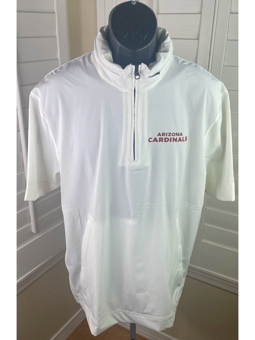 Nike NFL Arizona Cardinals 1/4 Zip Sideline Coaches Jacket FQ9368-100 - Men’s M